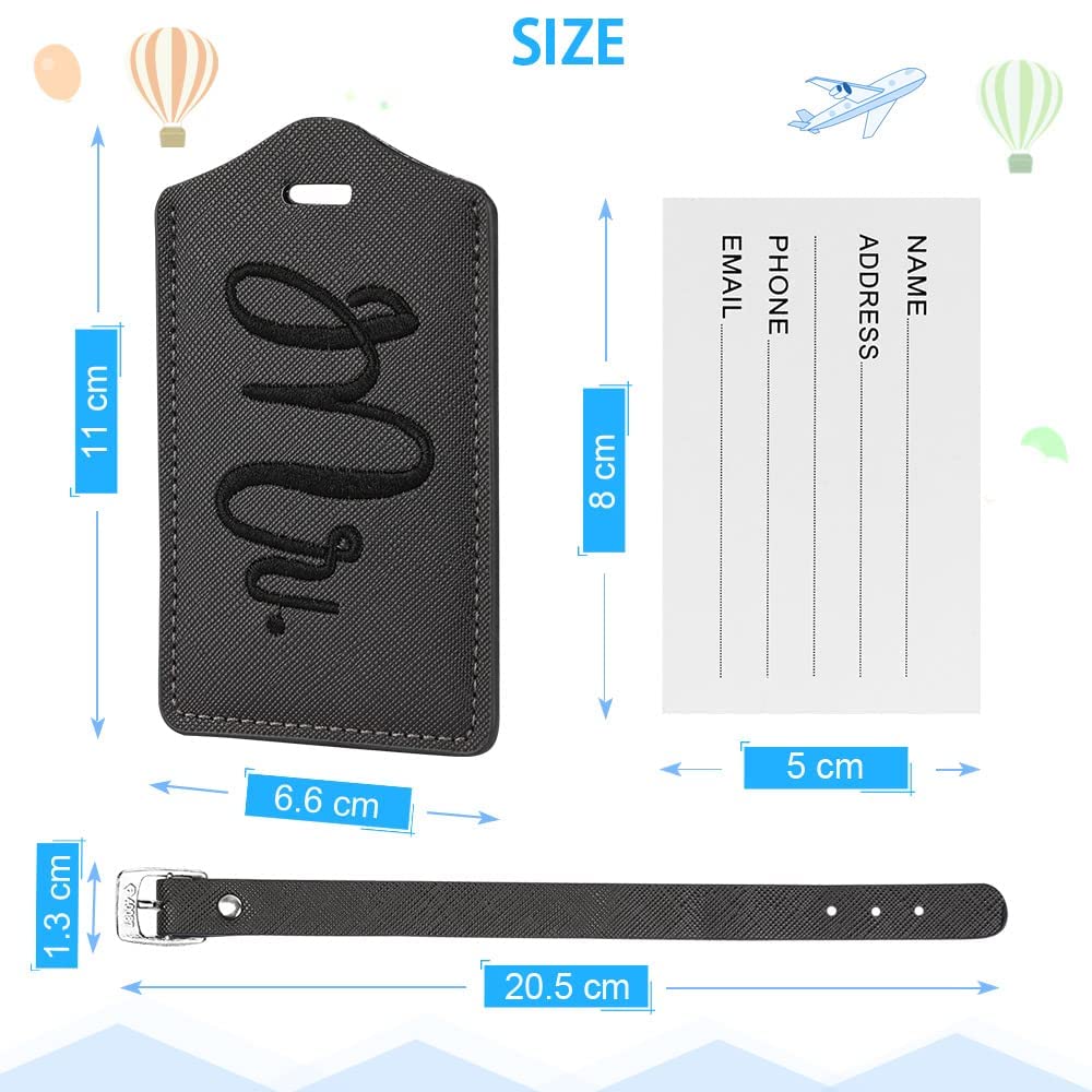 flintronic 2 Pacchi Etichette per Bagagli, Valigie, Custodia Passaporto, Cover Unisex Portafoglio per Viaggio di Lavoro (Bianco+ Grigio)
