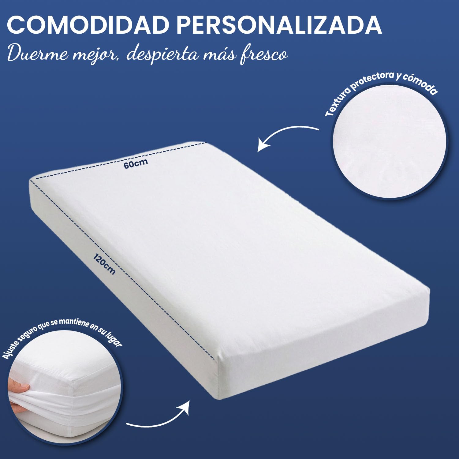 Protector de colchón Bubblin para Cuna o Cama (1, 60x120 cm)