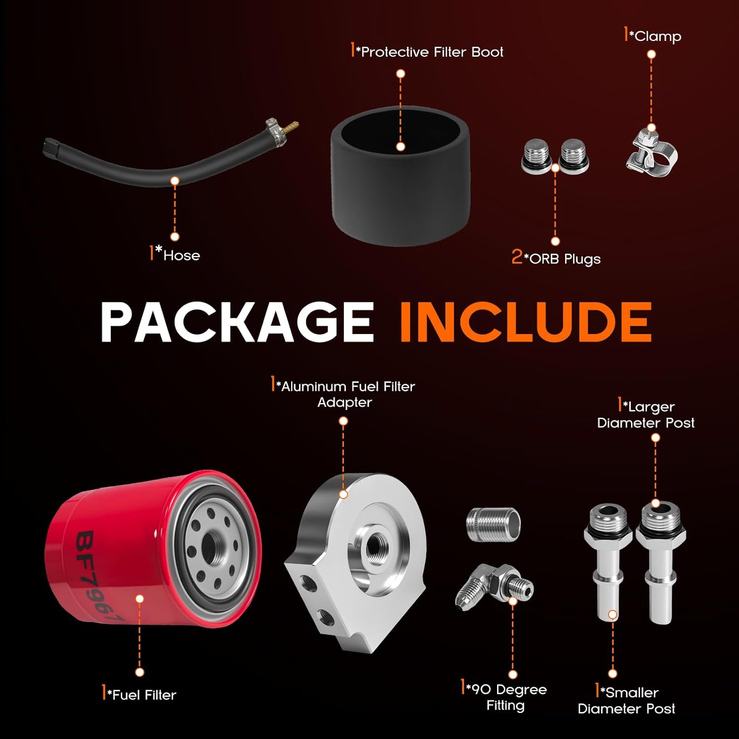 121003 Fuel Filter Conversion Kit Compatible with Ford 6.7L Powerstroke 2011-2025 F-250, F-350, F-450, F-550