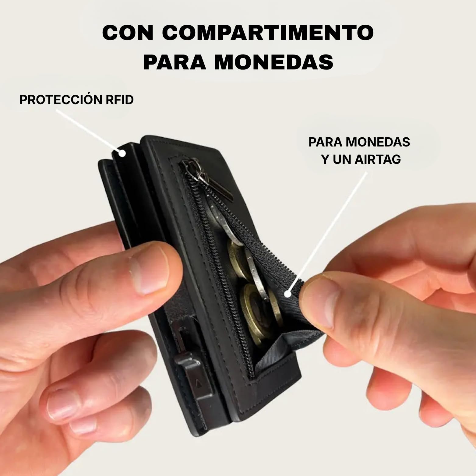 taller lorca cartera wallet 2.0, 2pcs cartera RFID compacta aluminio