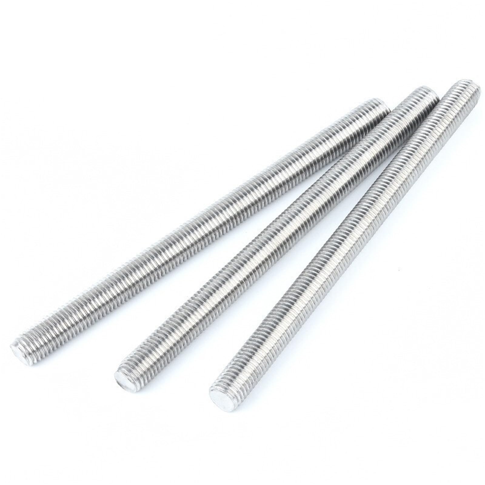 Mswgjyrq 55Mm 10Pcs Steel Material Length 16-200Mm Stainless Steel 304 Full Threaded Rod Thread Bar M2 .5 M3 M4 M5 M6(,M2.5)