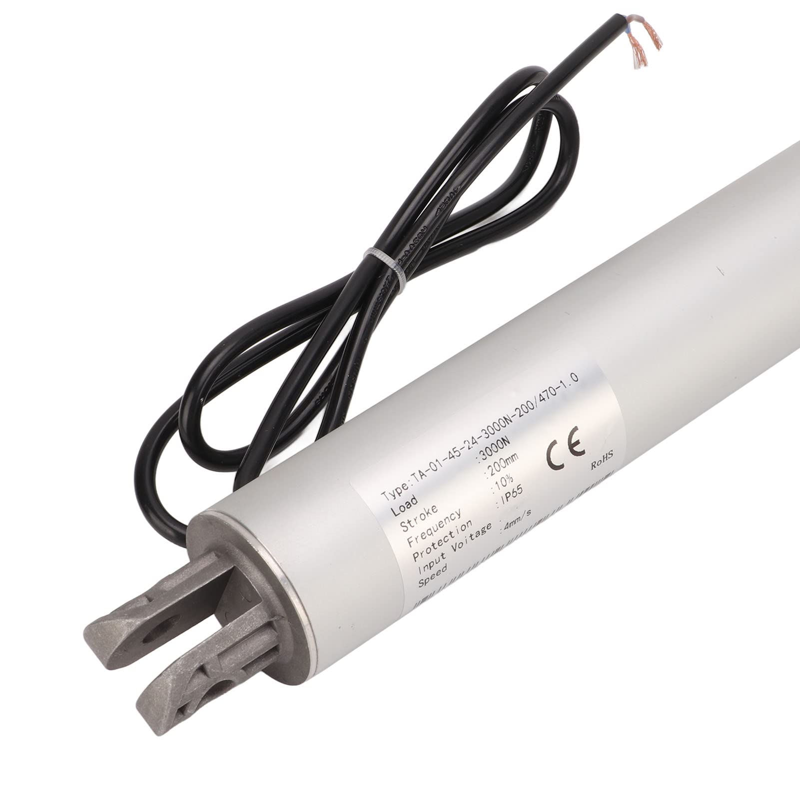 Rurowy Siłownik Elektryczny Siłownik Ruchu Liniowego ze Stopu Aluminium 3000N Skok 200 Mm IP65 dla Przyczepy Kempingowej Dach Kempingowy Łóżko Medyczne Podnośnik Rozkładany (24V)