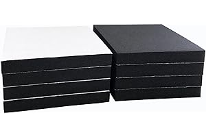 1/2 Inch Thick Self-Adhesive Foam Pads (8 Pack), Neoprene Rubber Anti-Vibration, Non-Slip Adhesive Foam Sheet