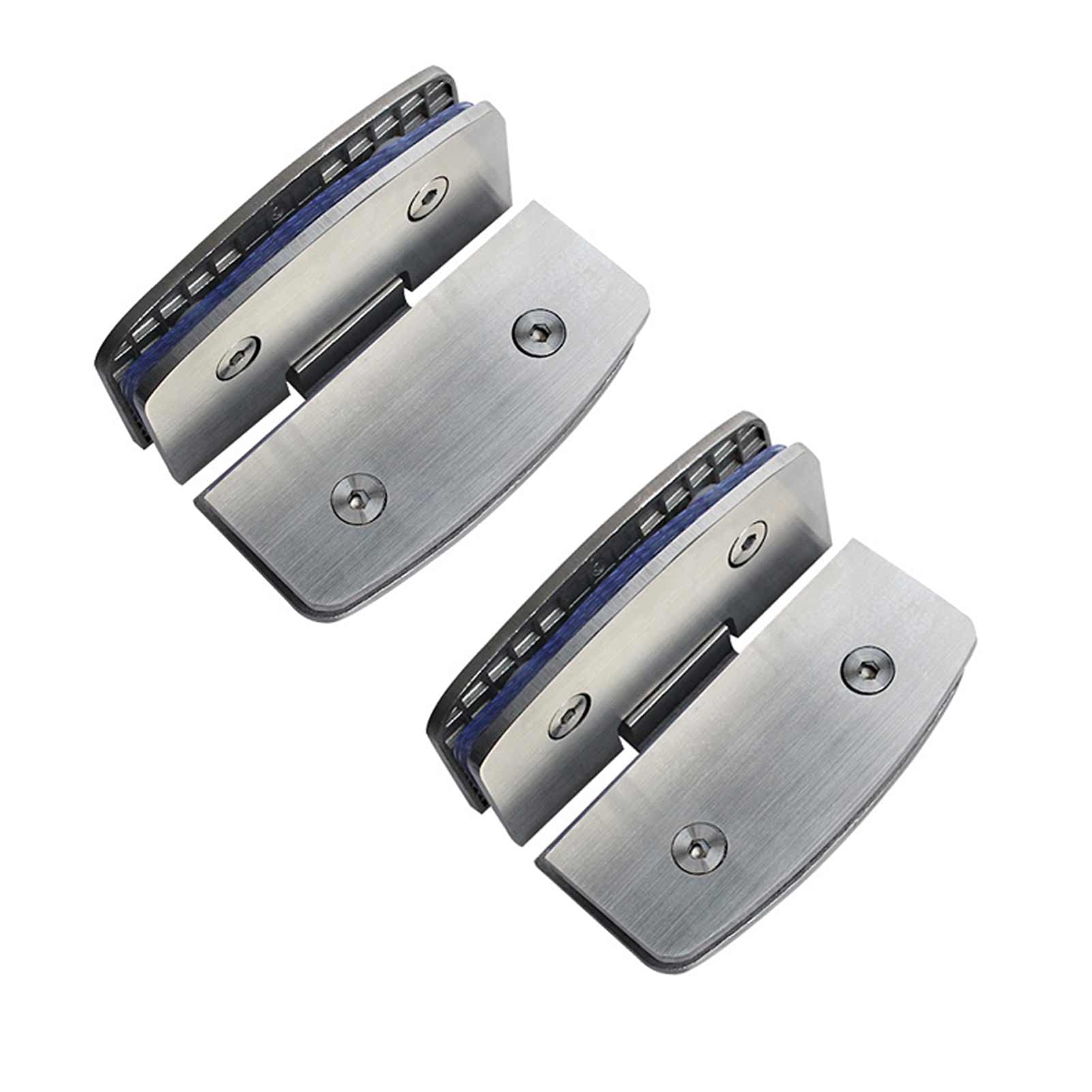 Myxjx One Color Hinges, Two 180 Degree, Heavy Bathroom Door Clamps, 304 Stainless Steel, Suitable For 8Mm-12Mm
