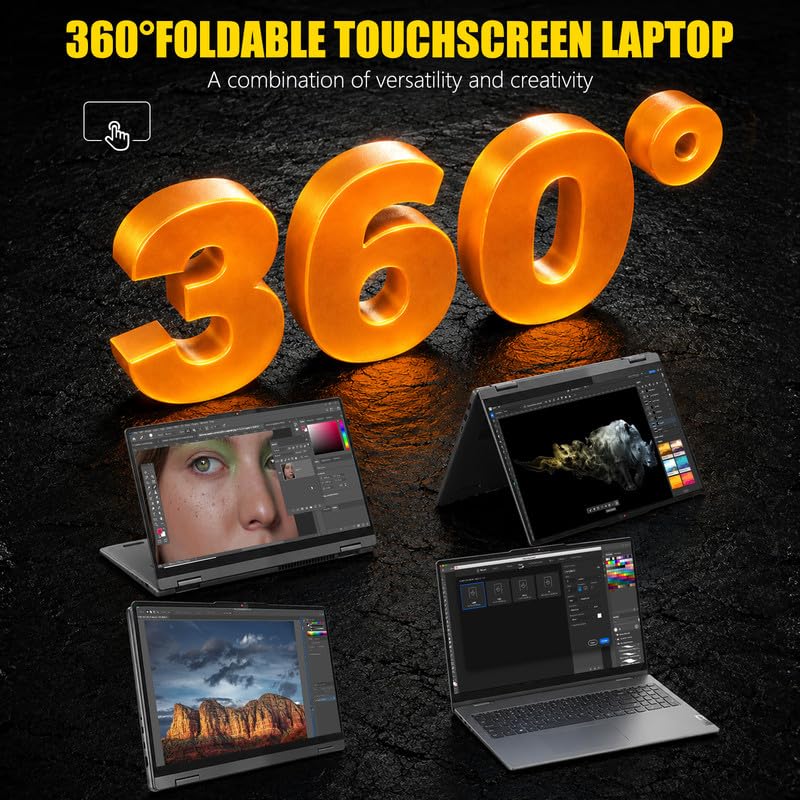 Image of Lenovo IdeaPad 5 2-in-1 Laptop Touchscreen, AMD Ryzen 7 8845HS, 16GB 2TB