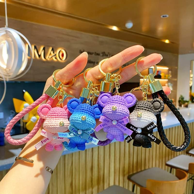 Miniatura 5 de BEXOA Lindo llavero Kawaii Anime Llaveros Accesorios, Kawaii Little Bear Bolso Charm Car Cartoon Llavero para niñas y mujeres