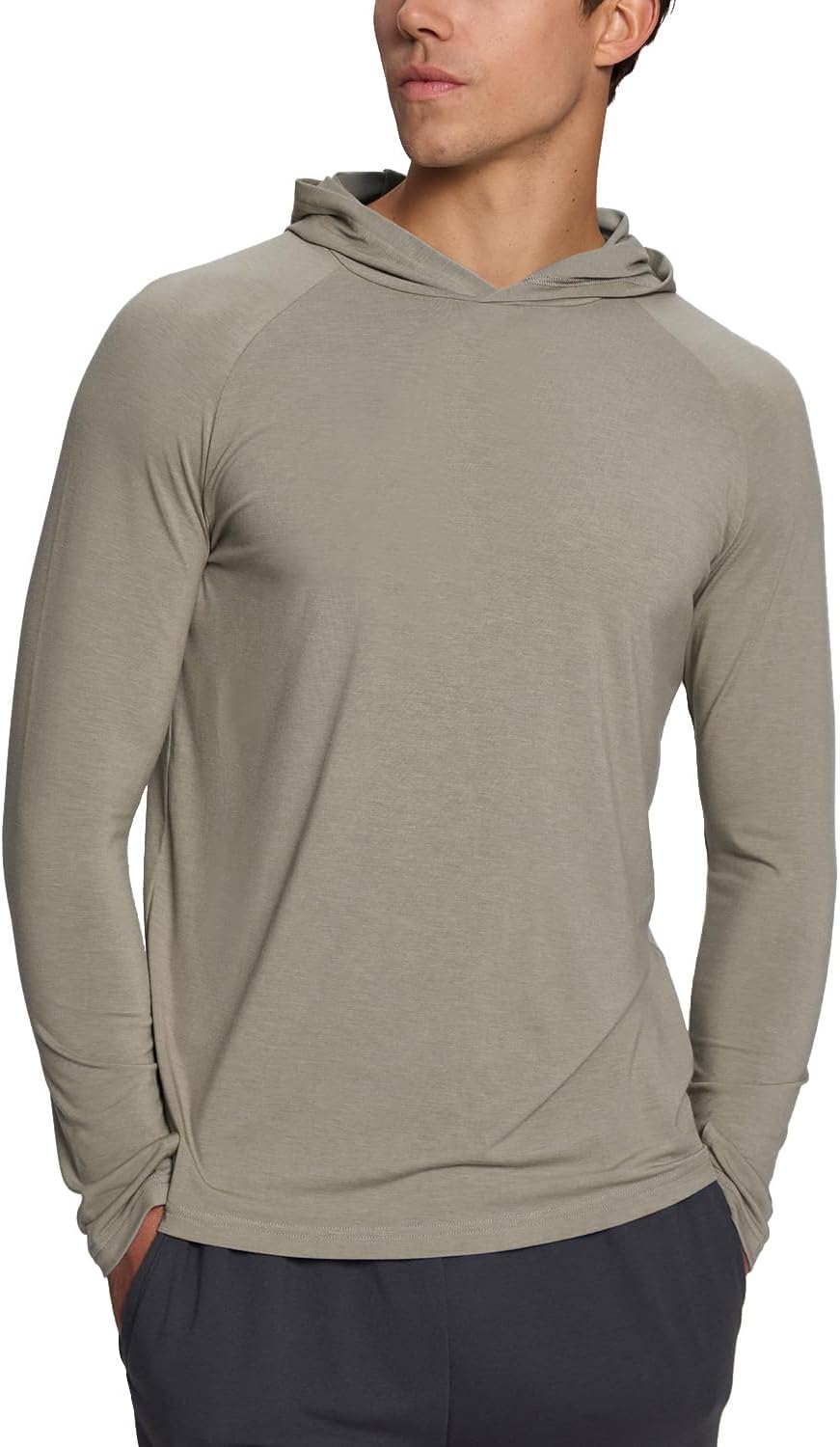 BAMBOO COOL Men’s UPF 50+ Athletic Hoodies Soft Lightweight Sweatshirts Long Sleeve Pullover Sun Protection Hoodie Tops