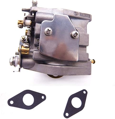 Miniatura 8 de SouthMarine 66M-14301-12 Carburador de motor y 66M-13646-00 juntas (2 piezas) para Yamaha 4 tiempos 15hp F15 motor de arranque eléctrico