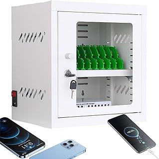 Cell Phone Charging Station - 40 Slot Lockers for Smartphones, Mini Storage Solution for Schools, Hotels, and Offices