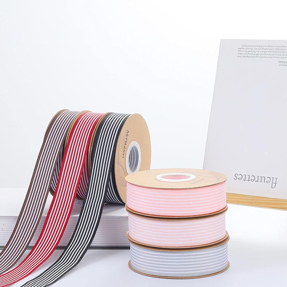 Ribbons For Gift Wrapping Ribbon For Fabric Satin Ribbons 30 Jardów 2.5 Cm Gwintowany Wstążka Cake Flower Tape Wstążka Prezent Opakowania Z Wstążkami-Gwintowana Wstążka [Kawa]