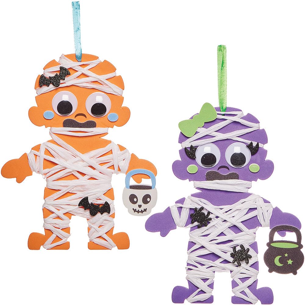 Kit Décoration Momie Halloween - 5 Modèles à Tisser Pour Enfants