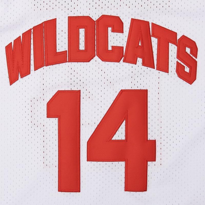 Mens Basketball Jersey Wildcats High School Shirt 14 Troy Bolton Jersey 8 Chad Danforth Basketball Jersey Red/White S-3XL - Image 4