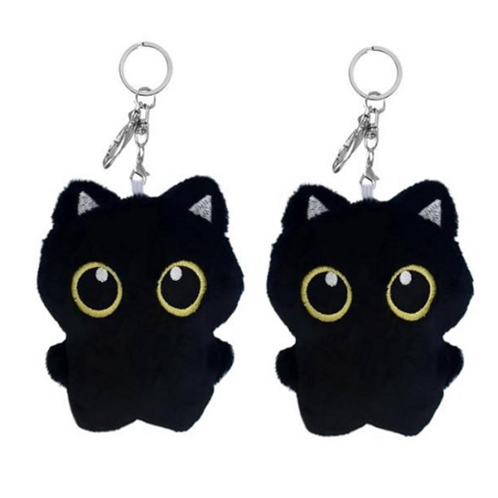 Amazon.co.jp: ノーブランド品 2個 猫のぬいぐるみ キーホルダー
