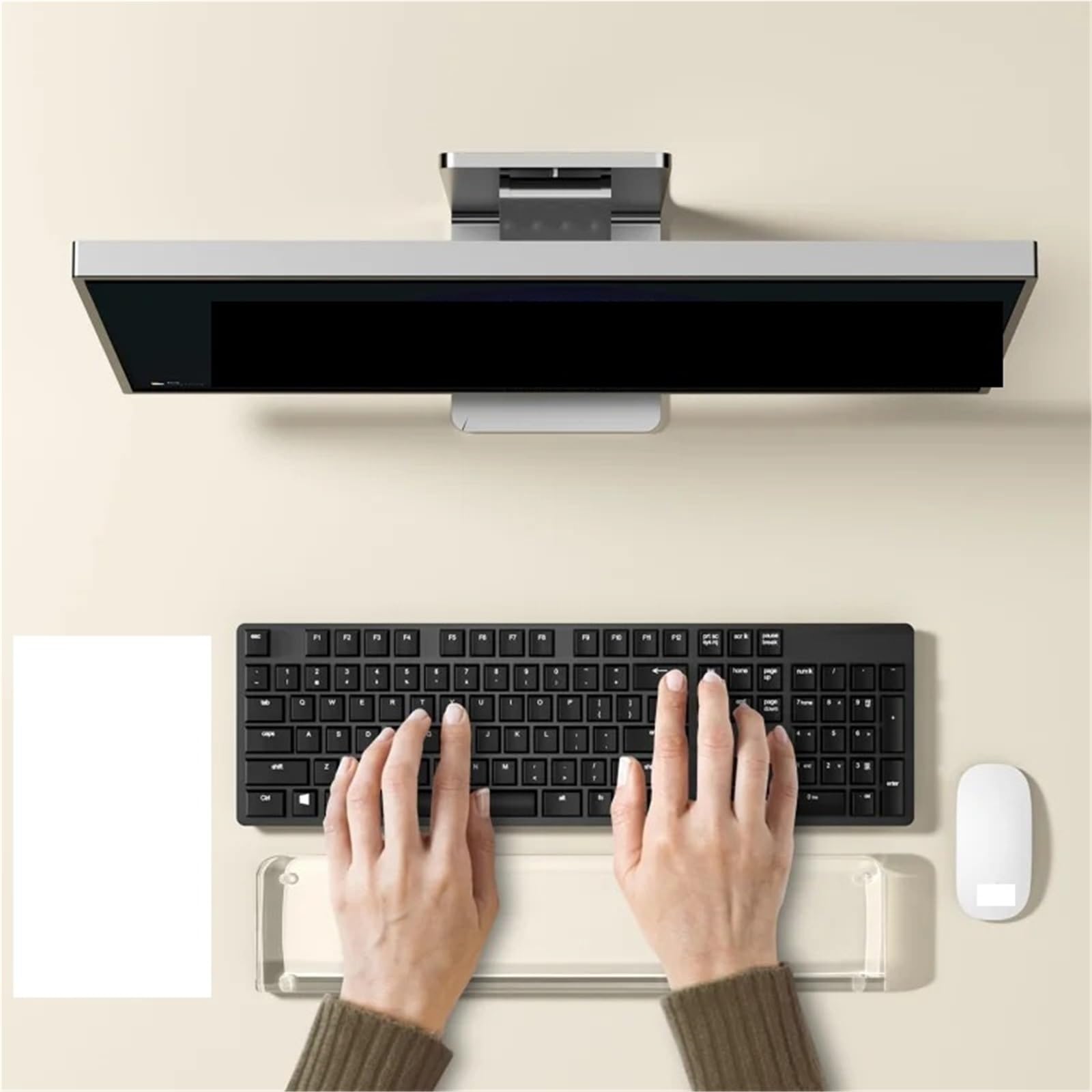 Reposamuñecas para Teclado Keyboard Wrist Rest Ergonomic Palm Computer Non-Slip Base Pad Suitable For Office Home Gaming Laptop