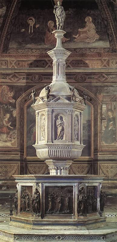 Art Mural Fontaine de Jacopo Della Quercia Peinture Poster Qualité Musée
