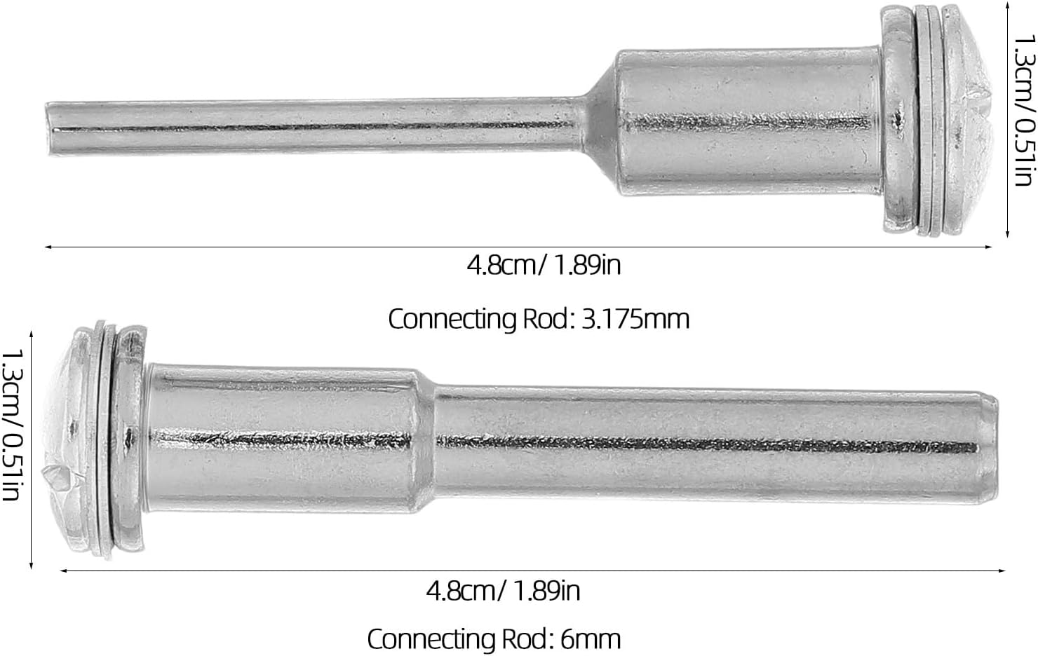 8pcs Cut-Off Wheel Shank Holder High Speed Steel Rotary Tool Mandrel Mounting Rod 1/8 and 1/4 Inch Diameter Die Grinder Shaft Holder
