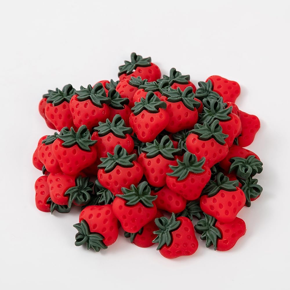 50PCS Mini Fruit Charms Flatback Resin Charms Strawberry Orange Pineapple Grape Embellishments Artificial Fruit Figurines for DIY Crafts Hair Clips Photo Frames Scrapbooking (Grape)