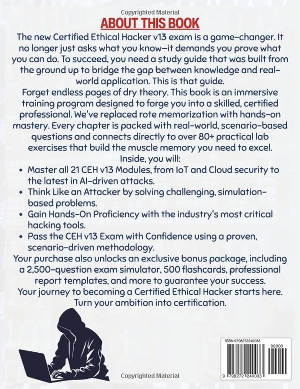 Certified Ethical Hacker CEH V13 STUDY GUIDE 2025-2027: Master Penetration Testing and Practice Tests Scenarios with Hands-On Labs for Certification Success - Image 2