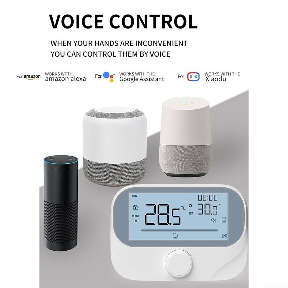 Termostato de caldera RF que apoya para Tuya Smart App Control Rotary Precision Ajuste y monitoreo de condiciones ambientales