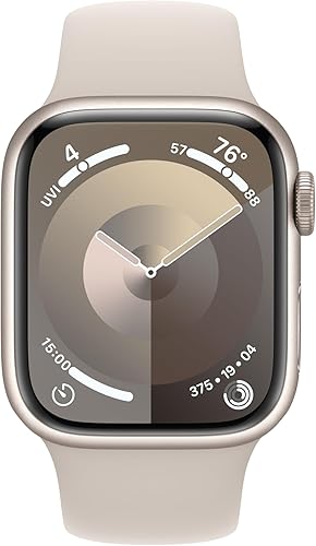 Miniatura 2 de Apple Reloj inteligente de la serie 9 [GPS + celular de 1.614 in] con caja de aluminio Starlight con correa deportiva Starlight S/M. Monitor