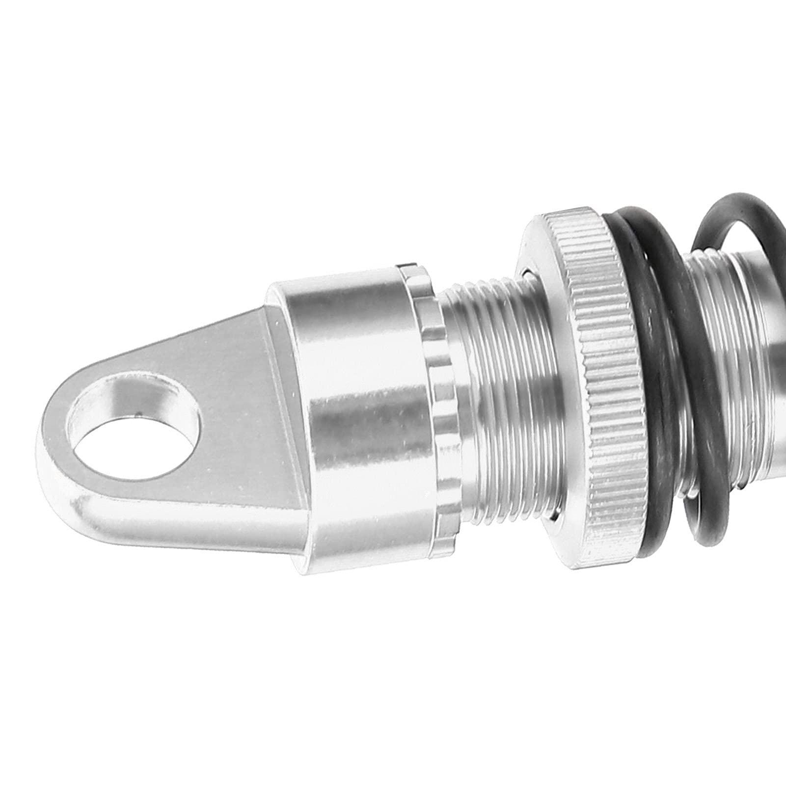 2 sztuk 195mm RC aluminiowy amortyzator dla HSP 94050 benzyna samochody terenowe wysokiej jakości trwała sprężyna elastyczna (Srebrny)