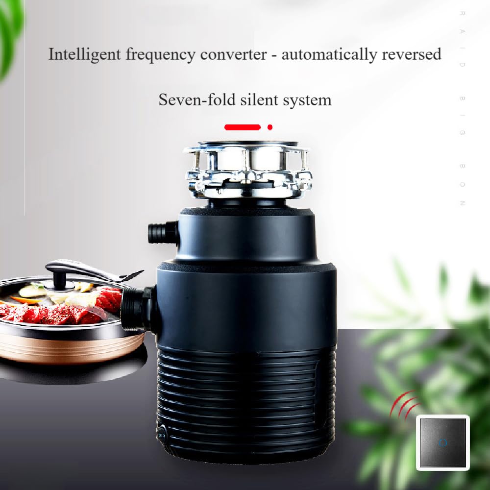 Disposición de residuos de Alimentos de alimentación Continua, triturador de Basura de Cocina de 860W con conexión para lavavajillas, reducción de Sonido de Acero Inoxidable