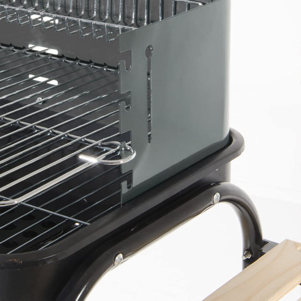 VERDELOOK Barbecue in Acciaio a Carrello con Due Ripiani, 102x44x89 cm