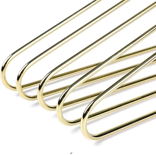 Miniatura 5 de Perchas de metal modernas de alta resistencia de calidad dorada  Percha compacta fina para ropa  Perchas de metal recubierto para armario  Percha