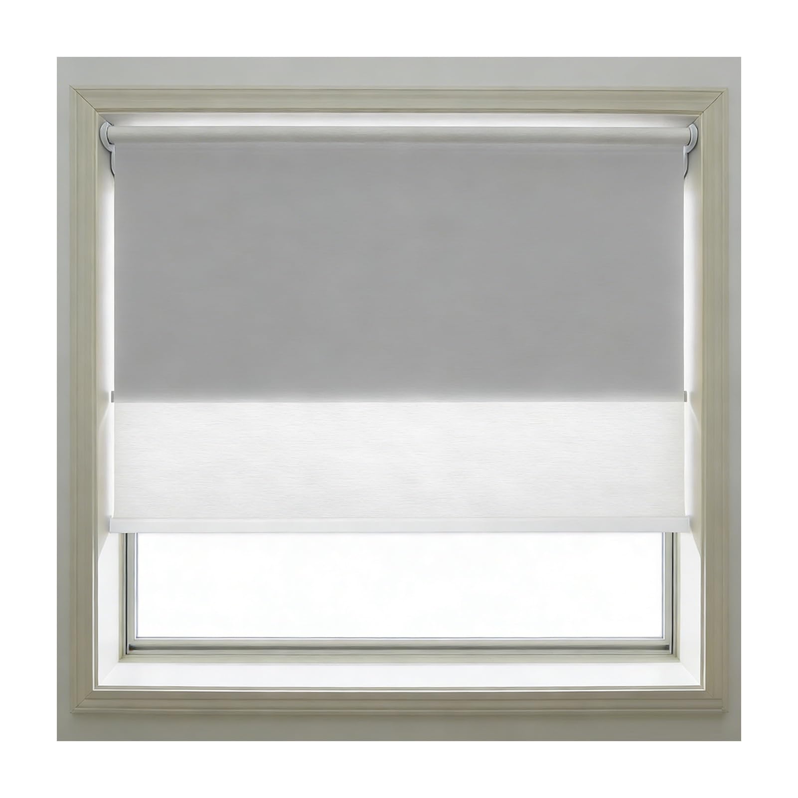 Persianas enrollables dobles 2 en 1, opacas, día y noche, para puertas, oficina, dormitorio, 100 x 80 cm
