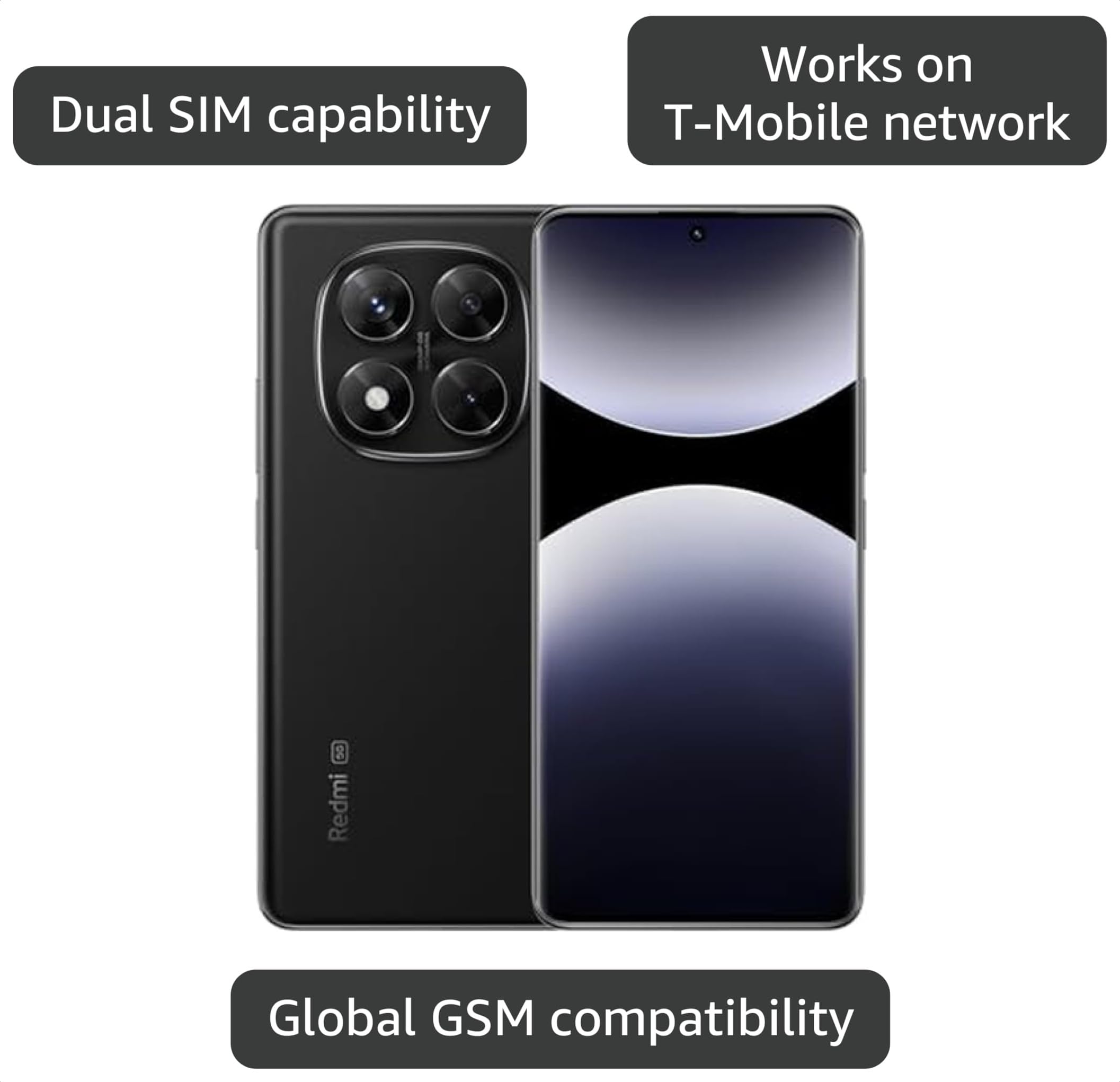 Amazon.com: XIAOMI Redmi Note 14 Pro 5G + 4G LTE (for Tmobile Mint