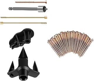 Stop Squeak Floor Repair Kit, Connect Floor & Joists by Driving Nails, Woodworking Project Supplies with 5 Tools, 50 Screws, for Most Carpets, Hardwood Floors, Easy DIY Installatio