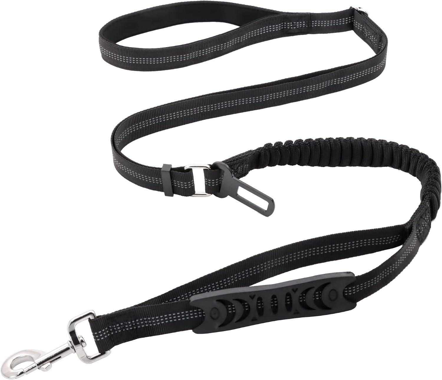 Balabuki 6 FT Dog Training Leash with Double, Comfortable Padded Handle, Elastic, Reflective, Heavy Duty, Long Dog Safety Seat Belt for…