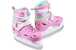 Adjustable Pink Ice Skates for Kids
