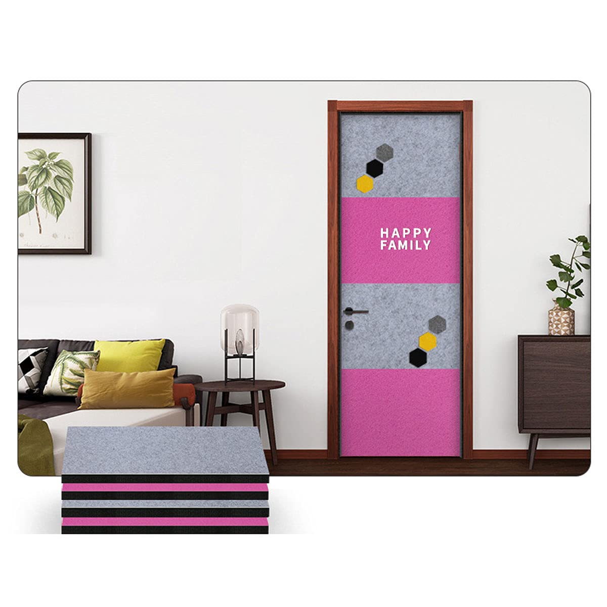 4 Pack Zelfklevende Akoestische Panelen Gevoeld, 100* 50cm Geluidsisolatie Panelen voor Deuren, Akoestische Schuim Tegels, Studio Apparatuur Polyester Akoestische Behandelingen Panelen Muur Deur Sticker (Kleur: Grijs roze 4 Pack Zelfklevende Akoestische Panelen Gevoeld, 100* 50cm Geluidsisolatie Panelen voor Deuren, Akoestische Schuim Tegels, Studio Apparatuur Polyester Akoestische Behandelingen Panelen Muur Deur Sticker (Kleur: Grijs roze