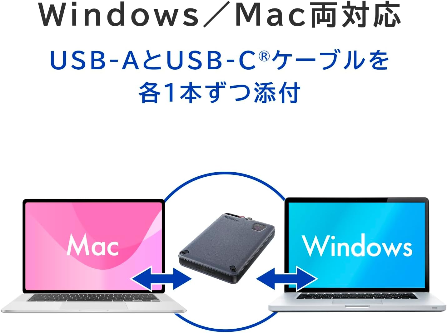 アイ・オー・データ IODATA HDPD-SUTC4 Security Hard Drive BizDAS 4TB Hardware Encryption Password Lockable Shockproof Portable Hard Drive USB 5Gbps Support Japanese Manufacturer