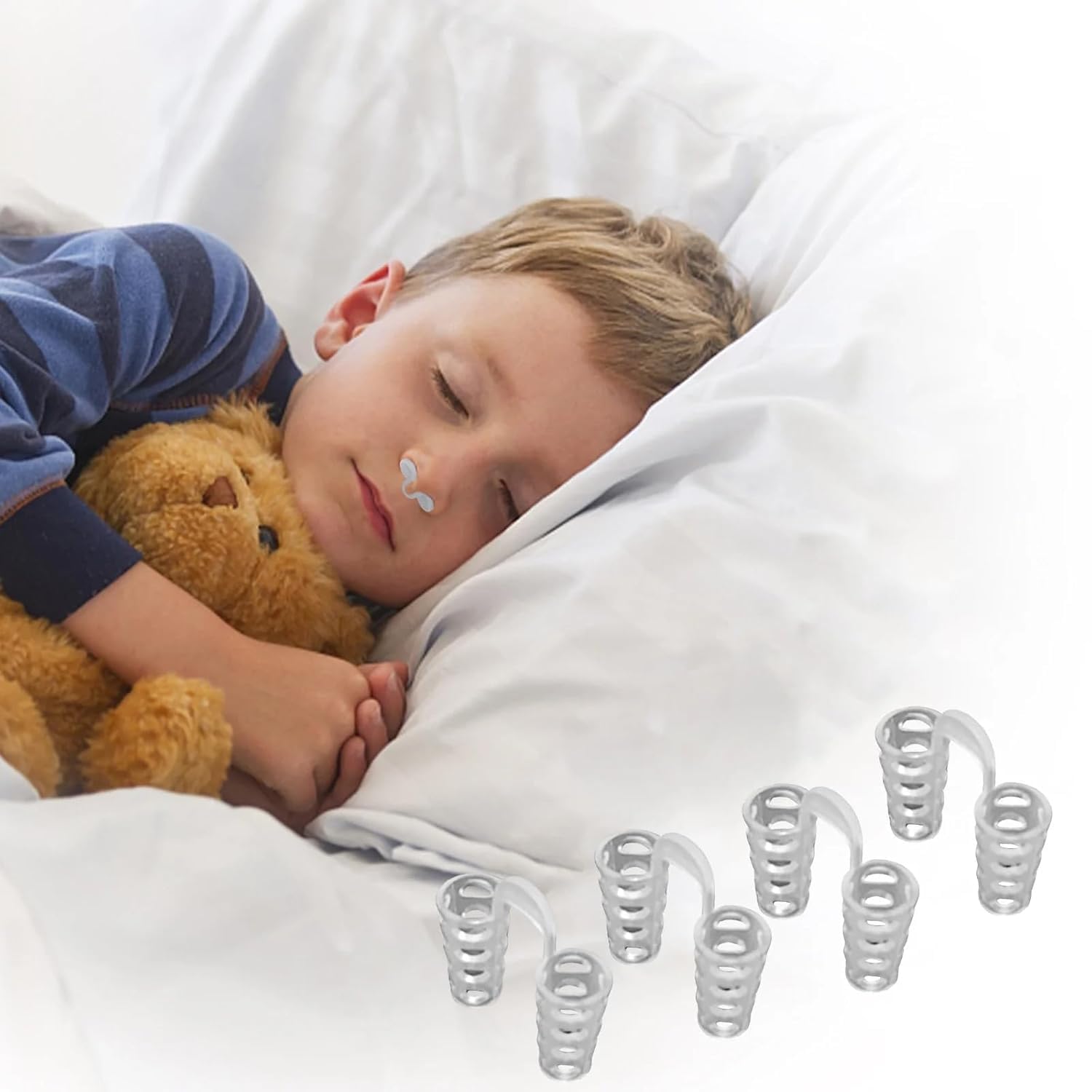 Nose Vents with Soft Silicone Design – Reusable Nasal Dilators & Nose Clips for Comfortable Night Use and Airflow Support (8 Pcs/Box)