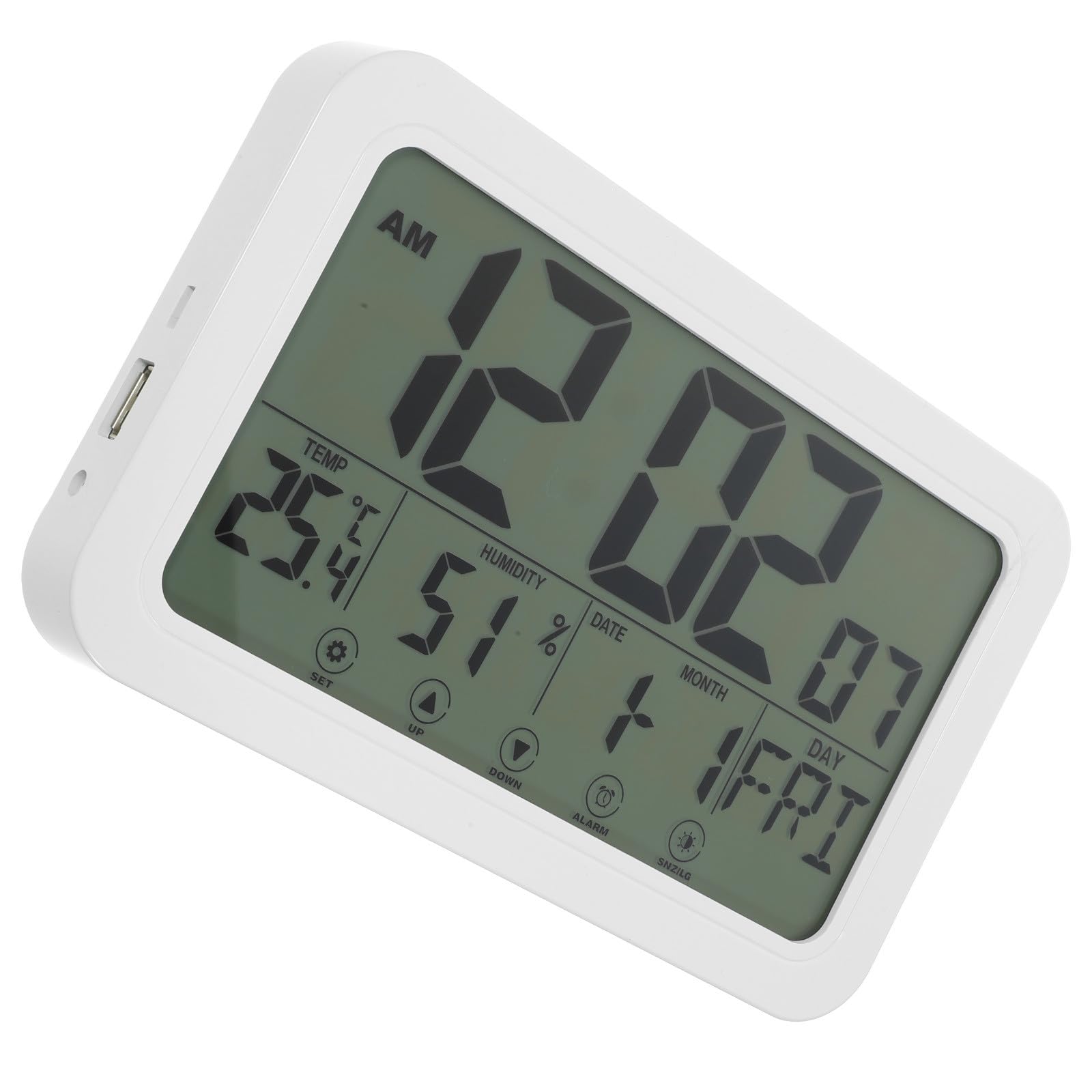 Horloge murale digitale pour chambre et salon au design compact sans pile