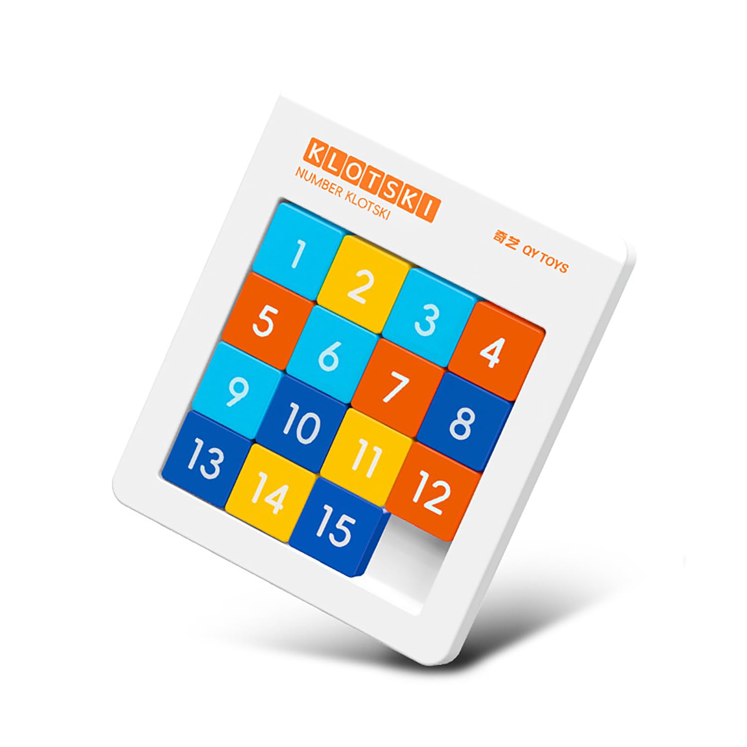 Yealvin 4x4 Klotski Puzzle Magnetic Sliding Number 15-Digit Version ABS Brain Teasers Sliding Puzzles Toy Tangram Jigsaw Intelligence (Macaron Color)