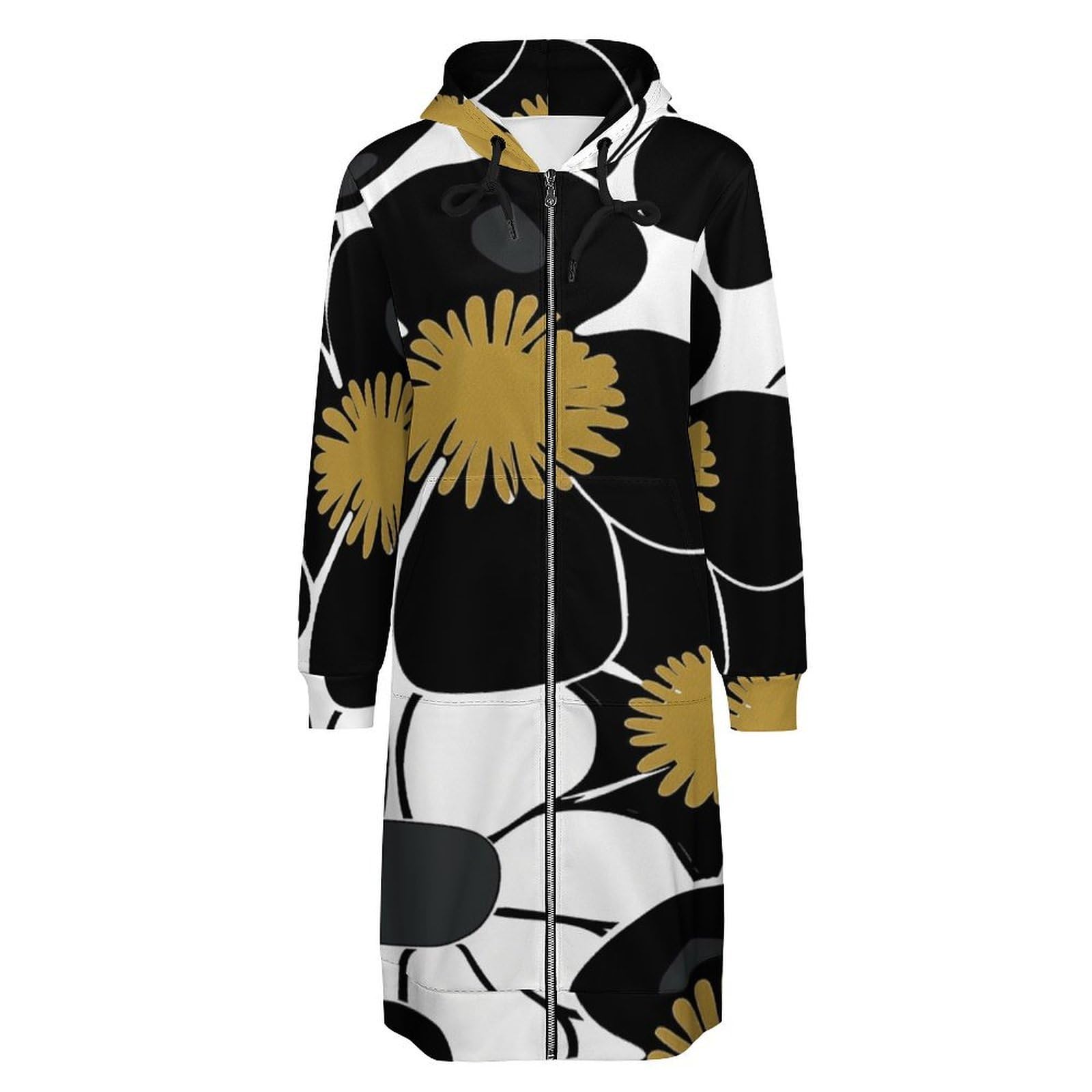 Felpa Donna con Zip Felpe Sportiva con Tasche E Cappuccio Petali Minimalisti Morbida Invernale Giacca Regolabile Confortevole per Uso Quotidiano Casual