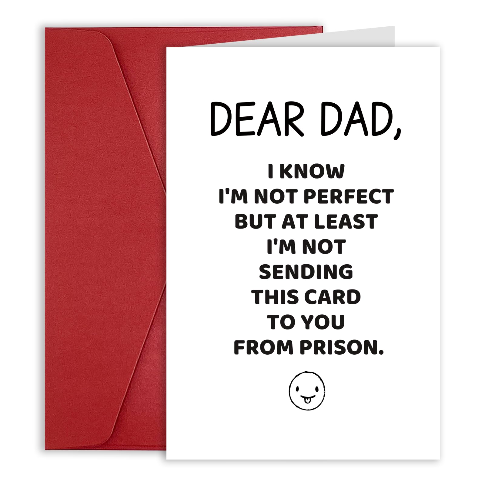 MOCO PAPER Funny Father's Day Card from Son Daughter Kids, Humorous Fathers Day Card for Dad Stepdad Bonus Dad, Hilarious Fathers Day Gift from Son