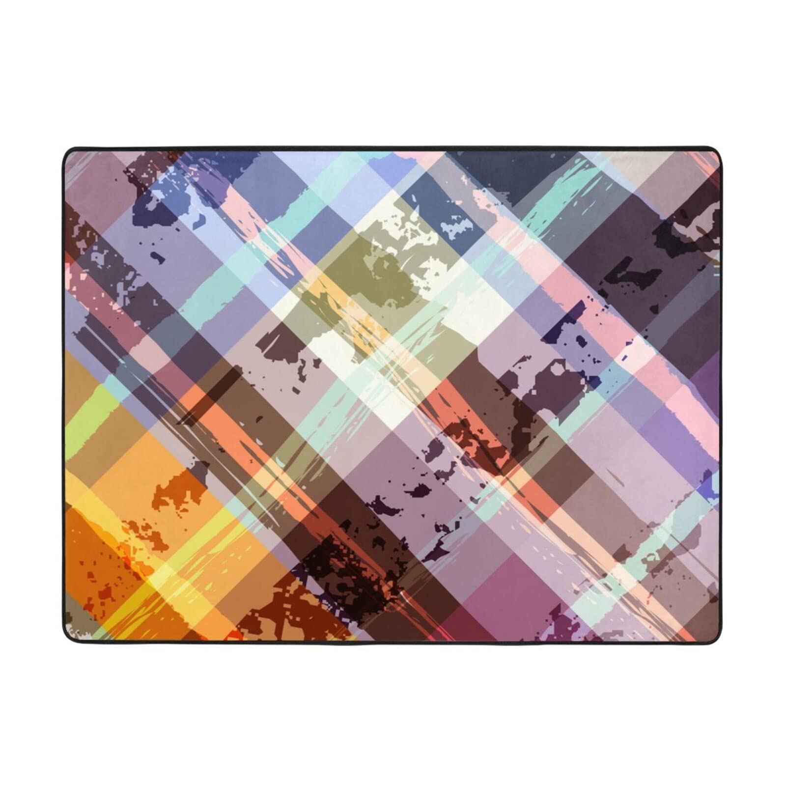 Tapis antidérapant et moelleux en flanelle douce pour salon 160x122cm