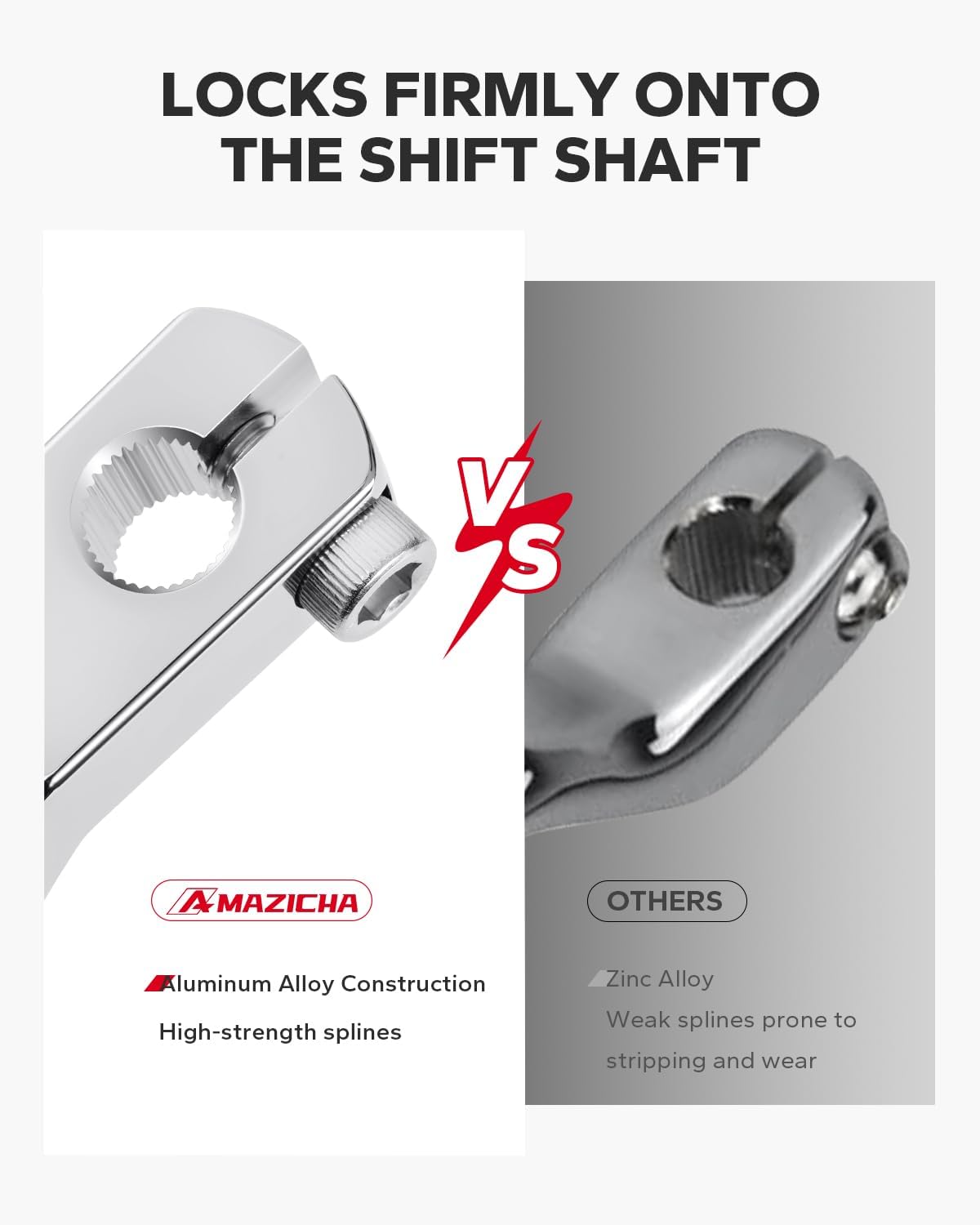 Amazicha Heel Toe Shift Lever Pegs CNC Aluminum Shifter Lever Pegs Fit for Harley Touring Road Glide Street Glide Electra Glide 1988-later FL Softail 1986-later Tri Glide Trikes 2008-later Chrome