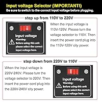 Vista 7 de Yinleader Convertidor de voltaje de 500 W, transformador de 110/120 V a 220/240 V, convertidor de paso de voltaje de 110 V a 220 V, 220 V a 110 V