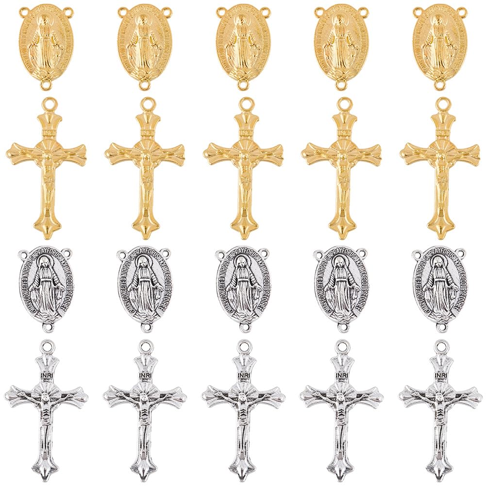 Création bijoux : pendentifs crucifix en alliage style tibétain pour colliers bracelets