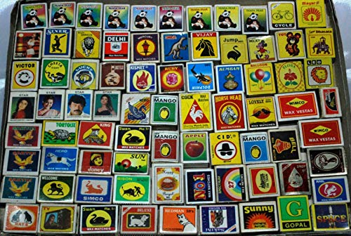 Image of pmw - 100 different match boxes for collection - random lot - phillumenism- Multi color