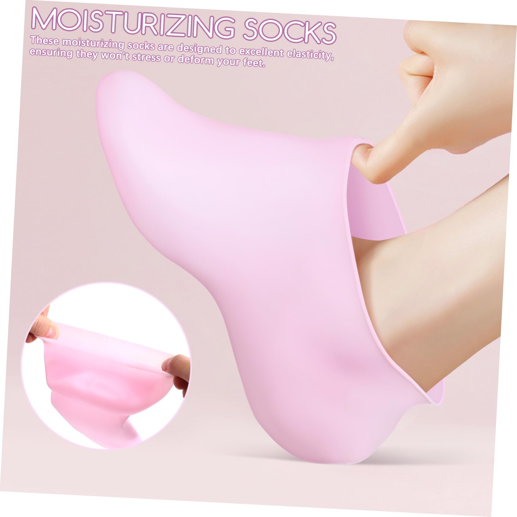 Ipetboom Moisturizing Socks for Women 4 Pairs of Silicone Feet Socks Elasticity Foot Care