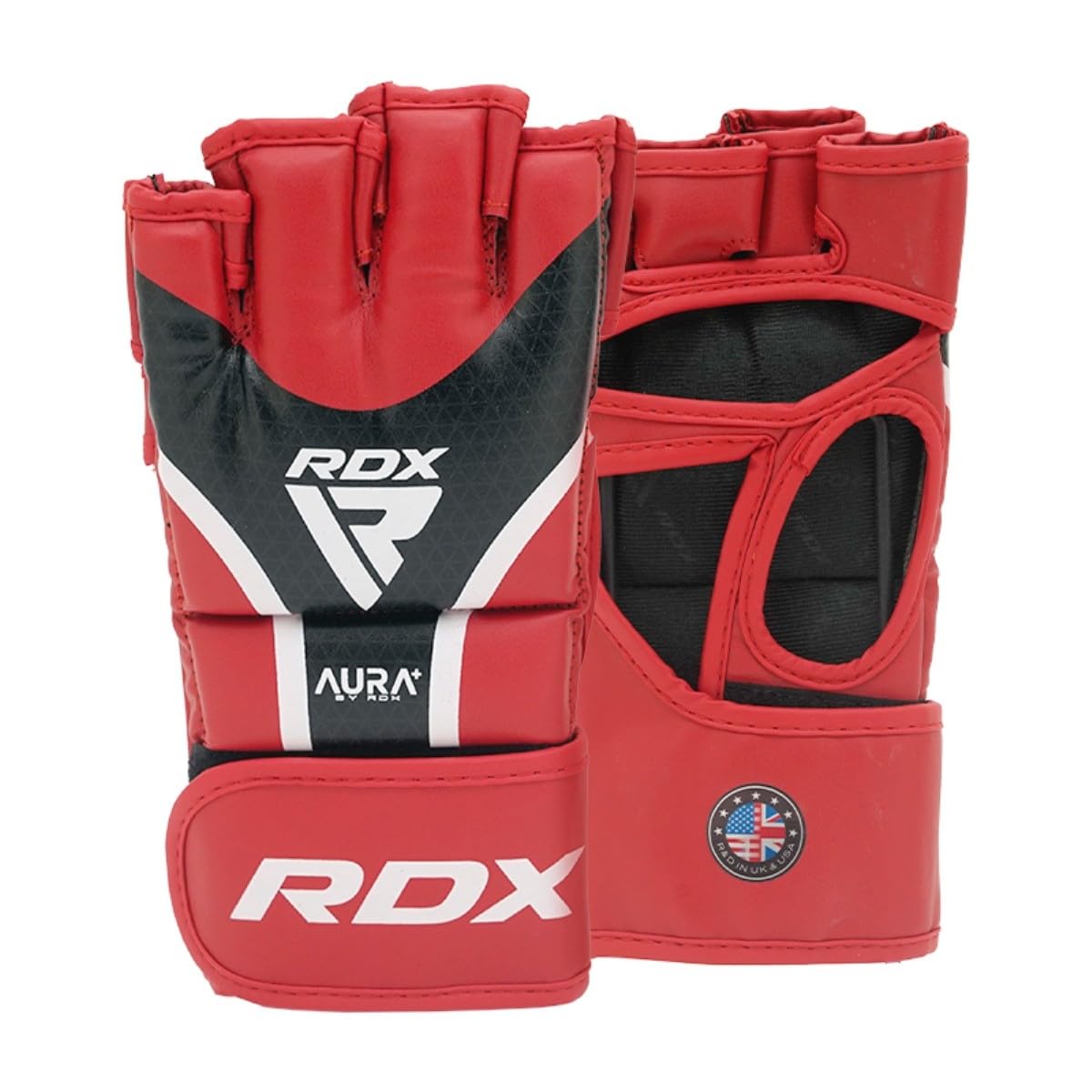 RDX Grappling Gloves Aura Plus T-17 (Red, L)