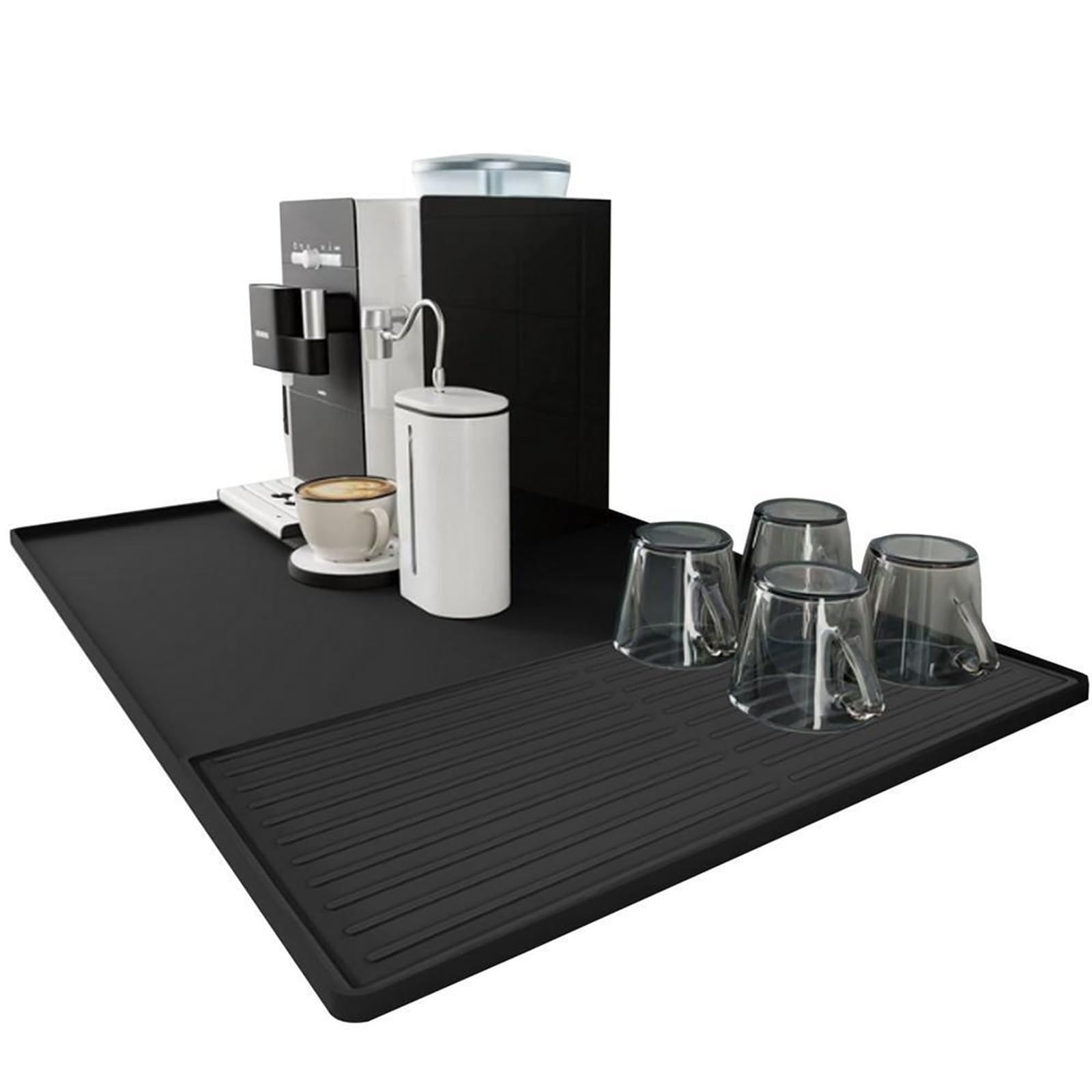 Alfombrilla Para Café Bar Alfombrilla for máquina de café expreso, alfombrilla de silicona for barra de café con bordes elevados, accesorios for barra de café, alfombrilla multifuncional for secar pla