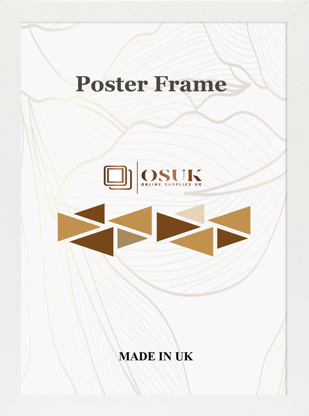 OSUK White 60x80 cm Size Photo Frame - Plain Flat Style White 60cm x 80cm (600 x 800mm) Picture Frame with Clear Perspex Front Wall Picture Frame With Hanging Hooks (60cm x 80cm)