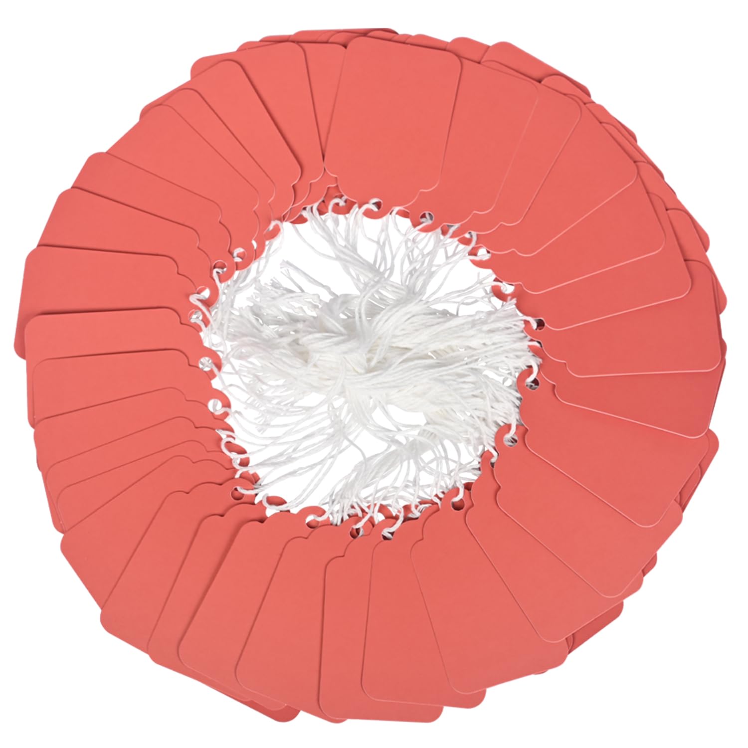 Brothersbox Red Price Tags 300pcs, Tag with Strings Attached Matte Surface Marking Merchandise Hang Tag Labels for Christmas Gift Jewelry Clothing Garage Yard Rummage Sale Supplies 1.69 x 2.75 inch